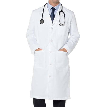 Landau Relaxed Fit 3-Pocket 5-Button Full-Length Lab Coat for Men 3140
