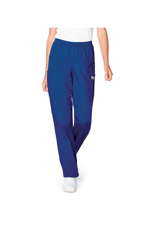 Landau Scrub Zone Relaxed Fit 3-Pocket Elastic Cargo Scrub Pants for Women 83221