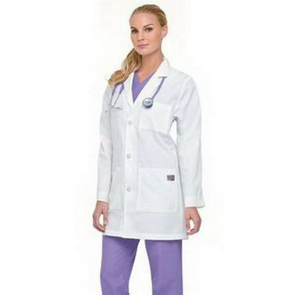 Landau Scrub Zone Unisex Relaxed Fit 3-Pocket 3-Button Mid-Length Lab Coat 86002