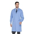 thumbnail image 1 of Landau Unisex Essential Lab Coats Classic Relaxed Fit Breathable Fade Resistant 2 Pockets Snap Full-Length Lab Coat Scrub, Style 3176, 1 of 6