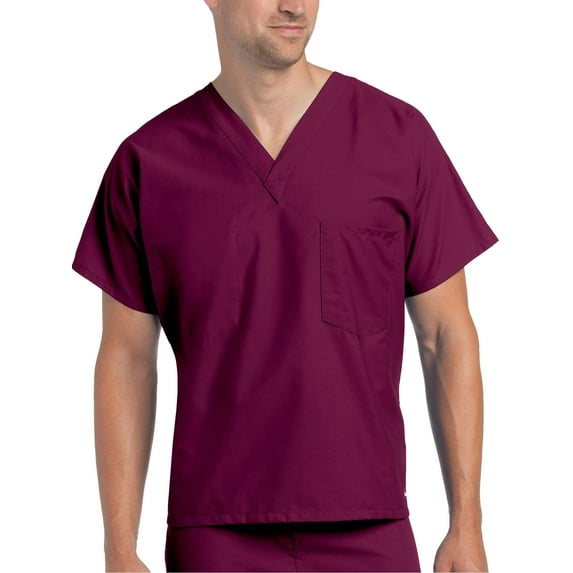 Landau Unisex Reversible Dolman Sleeve V-Neck Scrub Top, Style 7502