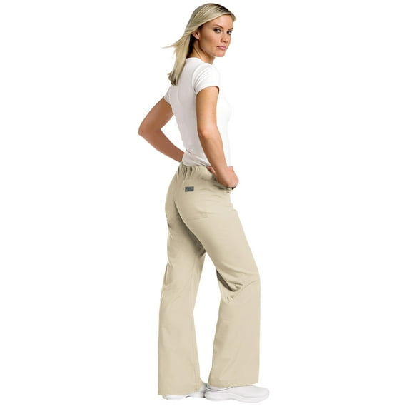 Urbane Scrubs Essential Drawstring Scrub Pant, Cream (Women's)