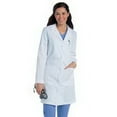 thumbnail image 1 of Landau Women's Essential Lab Coats Classic Relaxed Fit Breathable Fade Resistant 3 Pockets Button Mid-Length Lab Coat Scrub, Style 3172, 1 of 2