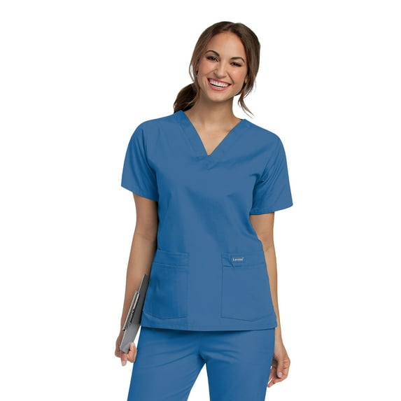 Landau Women's Essentials Classic Relaxed Fit Breathable Fade Resistant 4 Pockets Pull Over Tunic Scrub, Style 8219