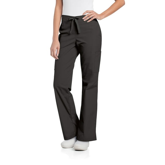 Landau Women's Essentials Modern Tailored Fit Breathable Fade Resistant 4 Pockets Elastic Cargo Scrub, Style 2028