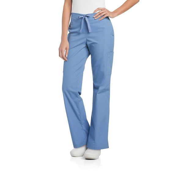 Landau Women's Essentials Modern Tailored Fit Breathable Fade Resistant 4 Pockets Elastic Cargo Scrub, Style 2028