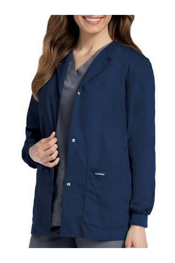 Women's Snap Front Warm-up Scrub Jacket