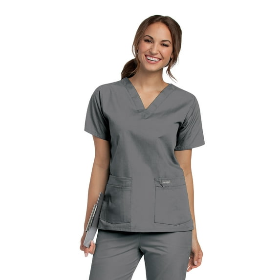 Landau Women's V-Neck Tunic Scrub Top, Style 8219