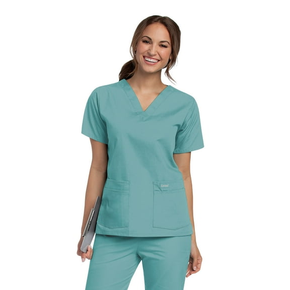 Landau Women's V-Neck Tunic Scrub Top, Style 8219