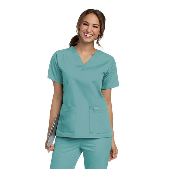 Landau Women's V-Neck Tunic Scrub Top, Style 8219