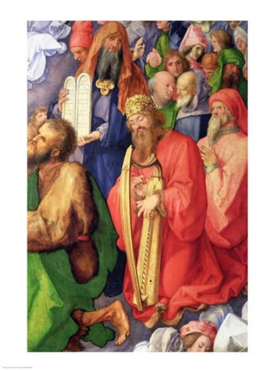 Landauer Altarpiece King David 1511 Detail Canvas Art - Albrecht Durer (18 x 24)