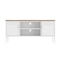thumbnail image 1 of Landen Modern 47 TV Stand with 6 Fixed Shelves in White, 1 of 13