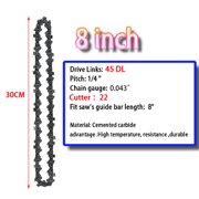Landgoo 8 Inch Chainsaw Chain 1/4 Pitch 0.043"Gauge 45 DRIVE LINKS for Electric Chainsaw Replacement Tool