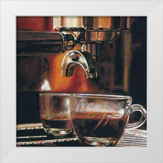 Landi, Federico 20x20 White Modern Wood Framed Museum Art Print Titled - Espresso Italiano