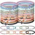 thumbnail image 1 of Landical 30 Pcs Cross Bracelets Bulk Jesus Bracelets Handmade Elastic Colorful Clay Bead Religious Wristbands Christian Wristbands for Women Kids Sunday Christmas Halloween Non Candy Treat, 1 of 12