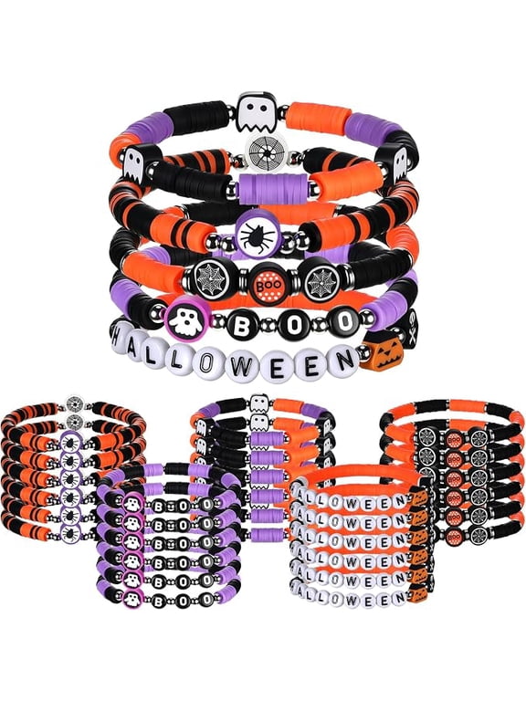 Landical 30 Pcs Halloween Bracelets Bulk for Girls