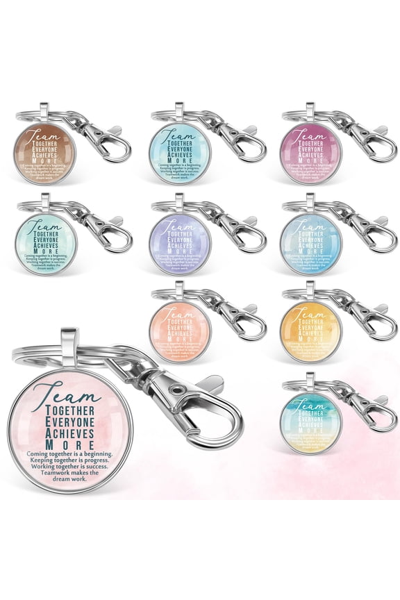 Team Gifts for Employees, Valentine's Day Gifts, Appreciation Keychains Bulk for Women, Men Team Thank You Gifts(Stylish,Silver,30 Pcs) C113