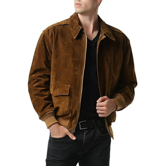 Landing Leathers Men Air Force A-2 Leather Flight Bomber Jacket