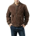 thumbnail image 1 of Landing Leathers Men MA-1 Suede Leather Flight Bomber Jacket (Regular and Big & Tall), 1 of 5