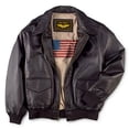 thumbnail image 1 of Landing Leathers Men's Air Force A-2 Leather Flight Bomber Jacket - Big and Tall, 1 of 6