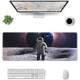 thumbnail image 1 of Landing On The Moon -Mouse Pad, Big Desk Mat, Extended Gaming Mouse Pad, Mouse Mat with Non-Slip Rubber Base ＆ Stitched, 31.5 X 11.8 in Large Desk Pad for Keyboard, Mouse, Home and Office, 1 of 5