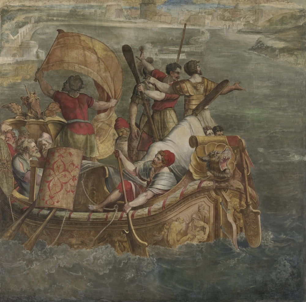 Landing Van Scipio Africanus At Carthage Canvas Art - (24 x 18)