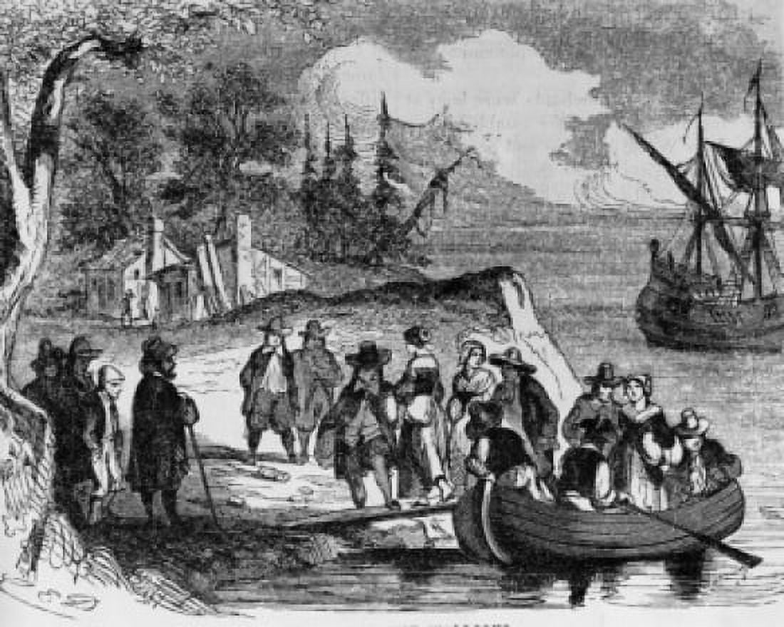 Landing of the Walloons  Landing of Dutch in New York by Carl Emil Doepler  lithograph Canvas Art -  (18 x 24)