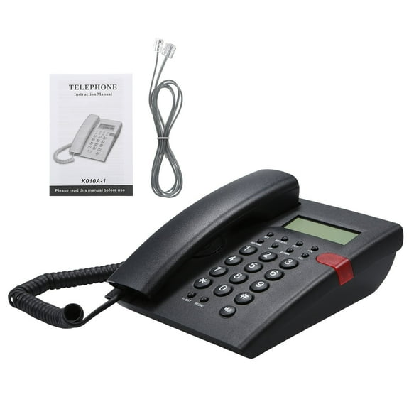 Landline Desktop Battery-free Landline Telephone With Caller Identification WhiteUS Telephone Line