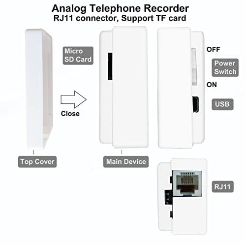 Landline Phone Call Recorder for All Analog Phone Lines System