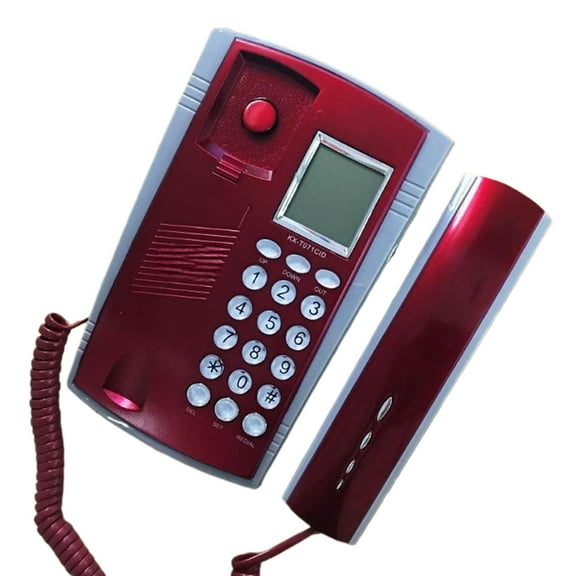 Landline Phone Support Wall Mount and Desktop Telephones LCD Display and Redail