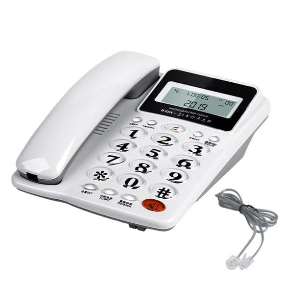 Landline Telephone Corded Desktop Large Button Phone for Seniors with Call Display Corded Phone for Seniors Home Hotel