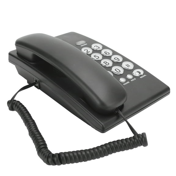 Landline Telephone Fixed Telephone Flash Function Telephone KXT504 Portable Family Business Office Fixed Landline Flash Function Telephone ABS Black