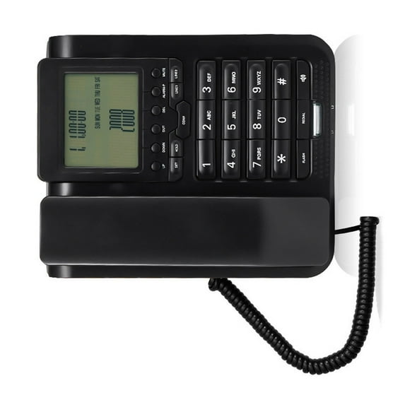 Landlines Corded Phone With Memory Call Adjustable Brightness and Extra Large Button for Easy Operations