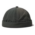 thumbnail image 1 of Landlord Hat Buckle Closure Quick-dry Waterproof Beanie Cap Rolled Cuff Brimless Cap Streetwear, 1 of 8