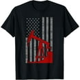 thumbnail image 1 of Landman USA Flag Oil Rig US Worker Funny Gift T-Shirt mens t shirt，black，women，funny，misfits，men，journey, 1 of 4