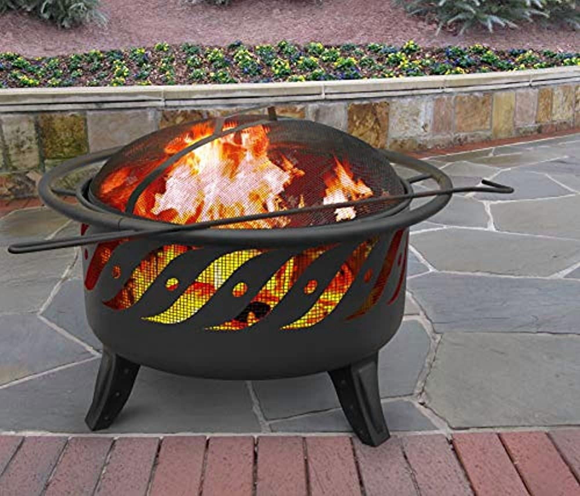 Landmann Patio Lights Fire Wave Pattern Outdoor Patio Fire Pit w