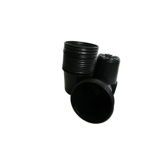 Landmark 4" Round Black Plastic Nursery Pot, Set of 250
