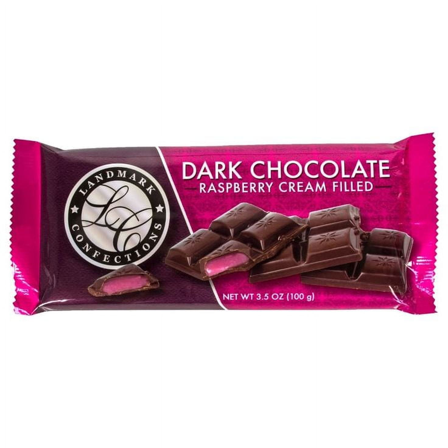 Landmark Confections RaspberryFilled Dark Chocolate Bars, 3.5 oz. (2