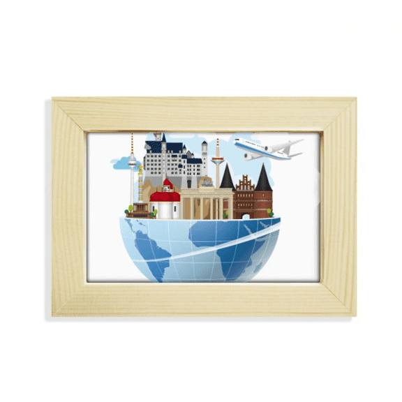 Landmark Journey Germany Plane Desktop Decorate Photo Frame Picture Art Painting 5x7 inch