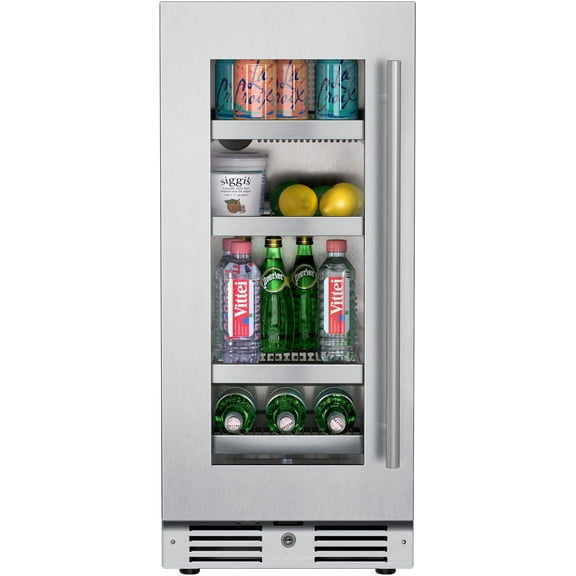 Landmark L3015ui1b-Lh 15" Wide 63 Can Capacity Beverage Cooler - Stainless Steel