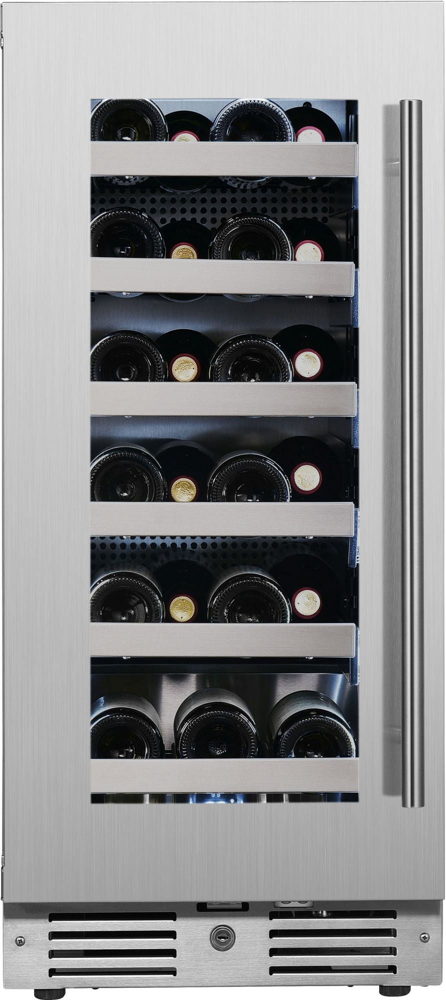 Landmark L3015ui1w-Lh 15" Wide 23 Bottle Capacity Single Zone Wine Cooler - Stainless