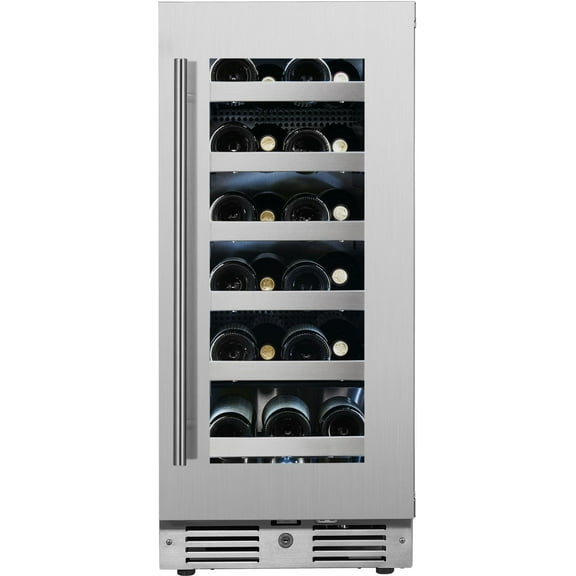 Landmark L3015ui1w-Rh 15" Wide 23 Bottle Capacity Single Zone Wine Cooler - Stainless