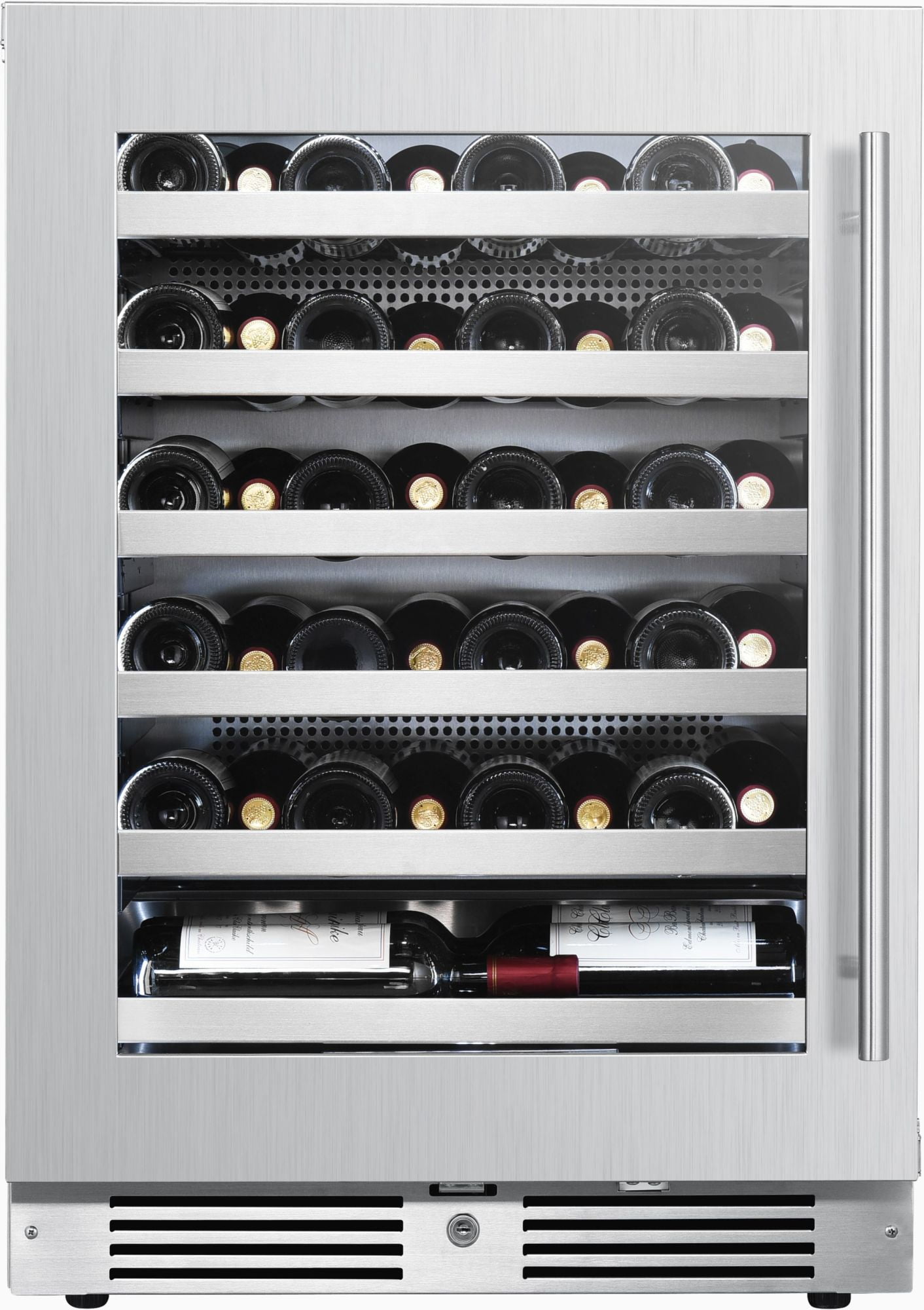 Landmark L3024ui1w-Lh 24" Wide 44 Bottle Capacity Single Zone Wine Cooler - Stainless