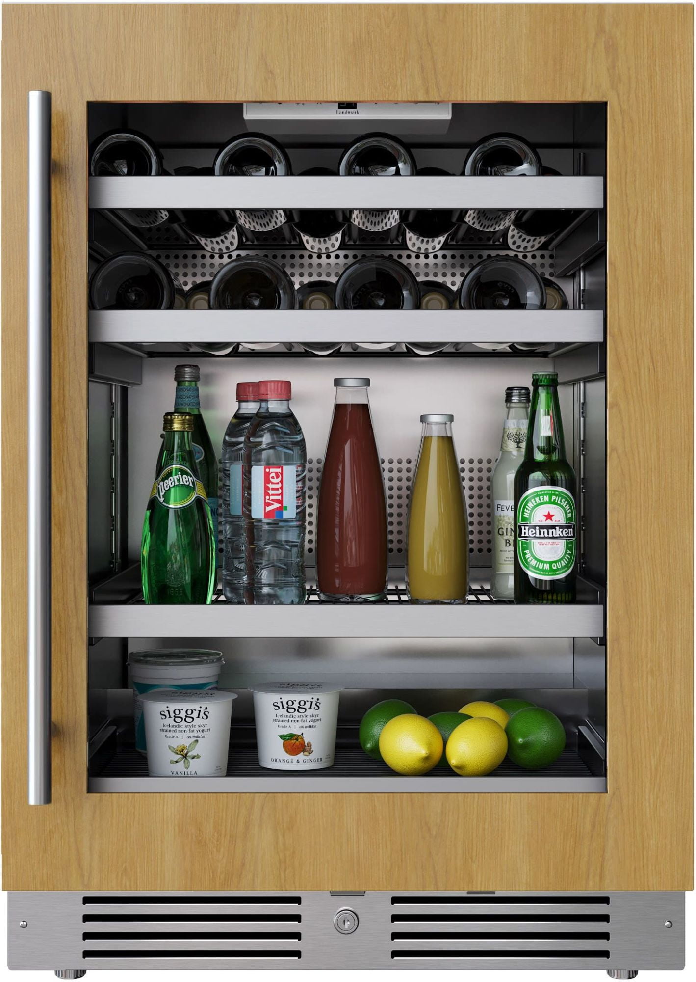 Landmark L3124ui1mgrh 24" Wide 16 Bottle And 70 Can Capacity Beverage Cooler - Panel Ready