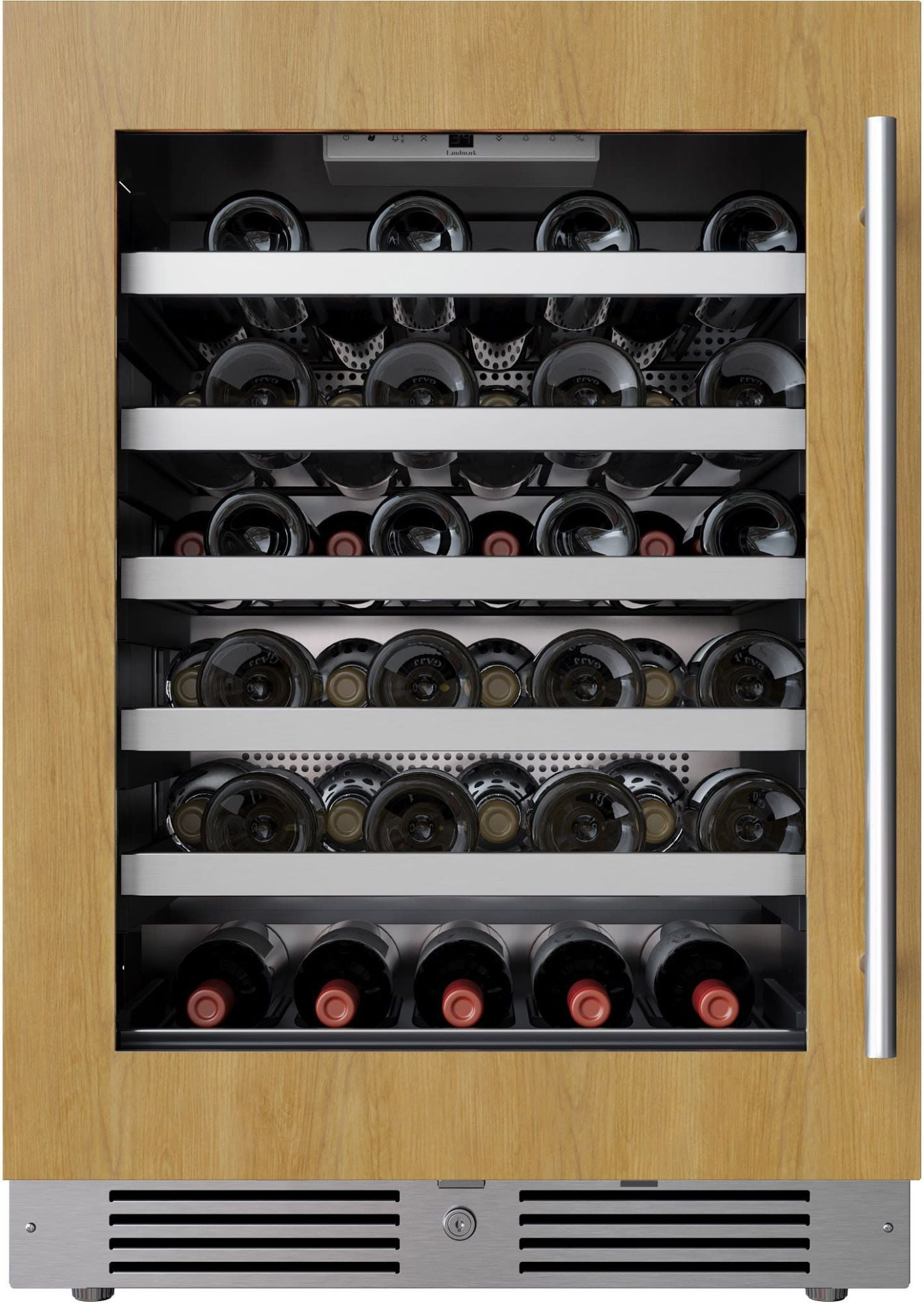Landmark L3124ui1wglh 24" Wide 45 Bottle Capacity Single Zone Wine Cooler - Panel Ready