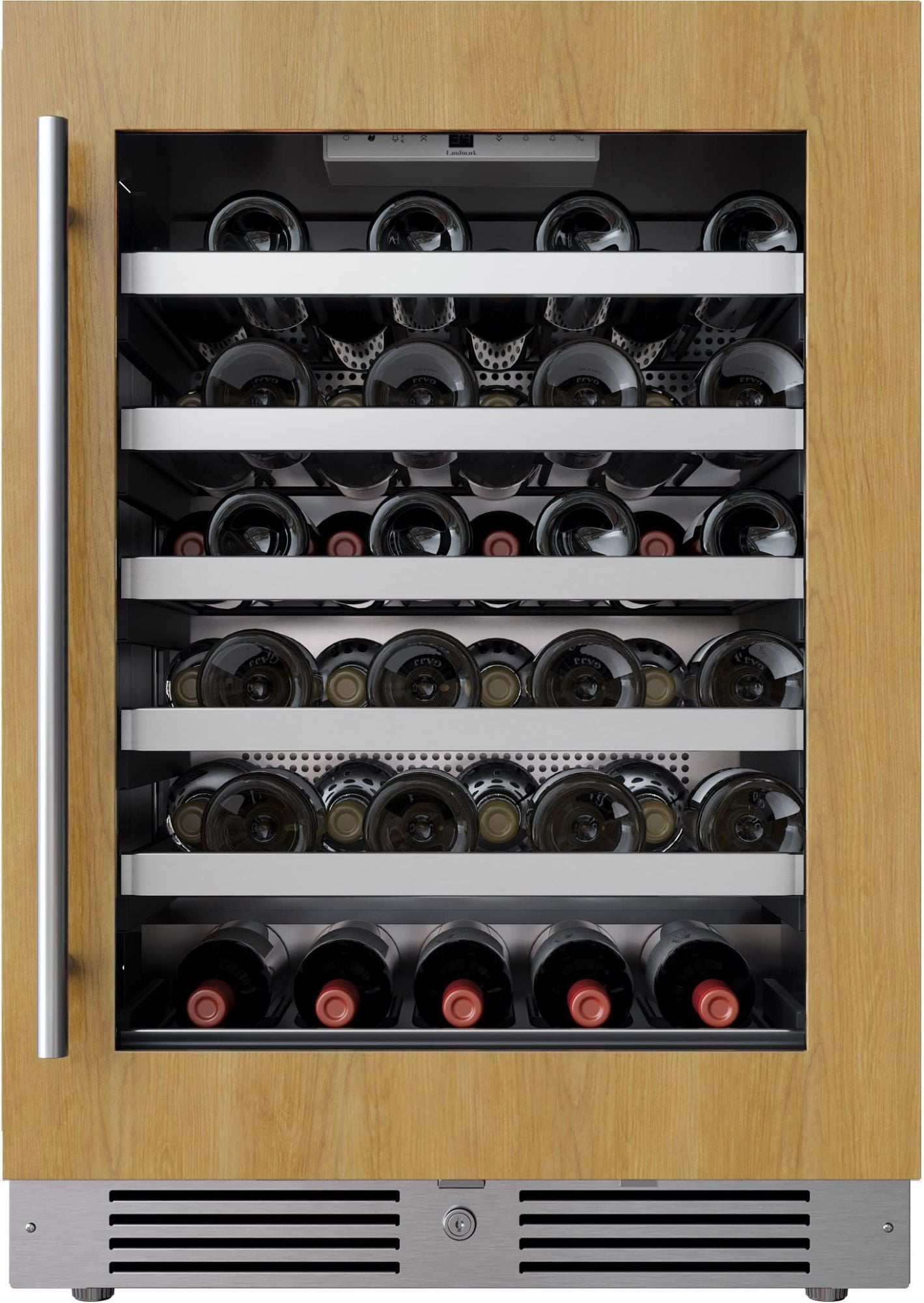 Landmark L3124ui1wgrh  24" Wide 45 Bottle Capacity Single Zone Wine Cooler - Panel Ready