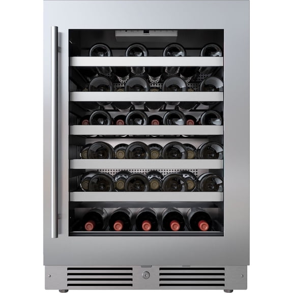 Landmark L3124ui1wgrh 24" Wide 45 Bottle Capacity Single Zone Wine Cooler - Stainless
