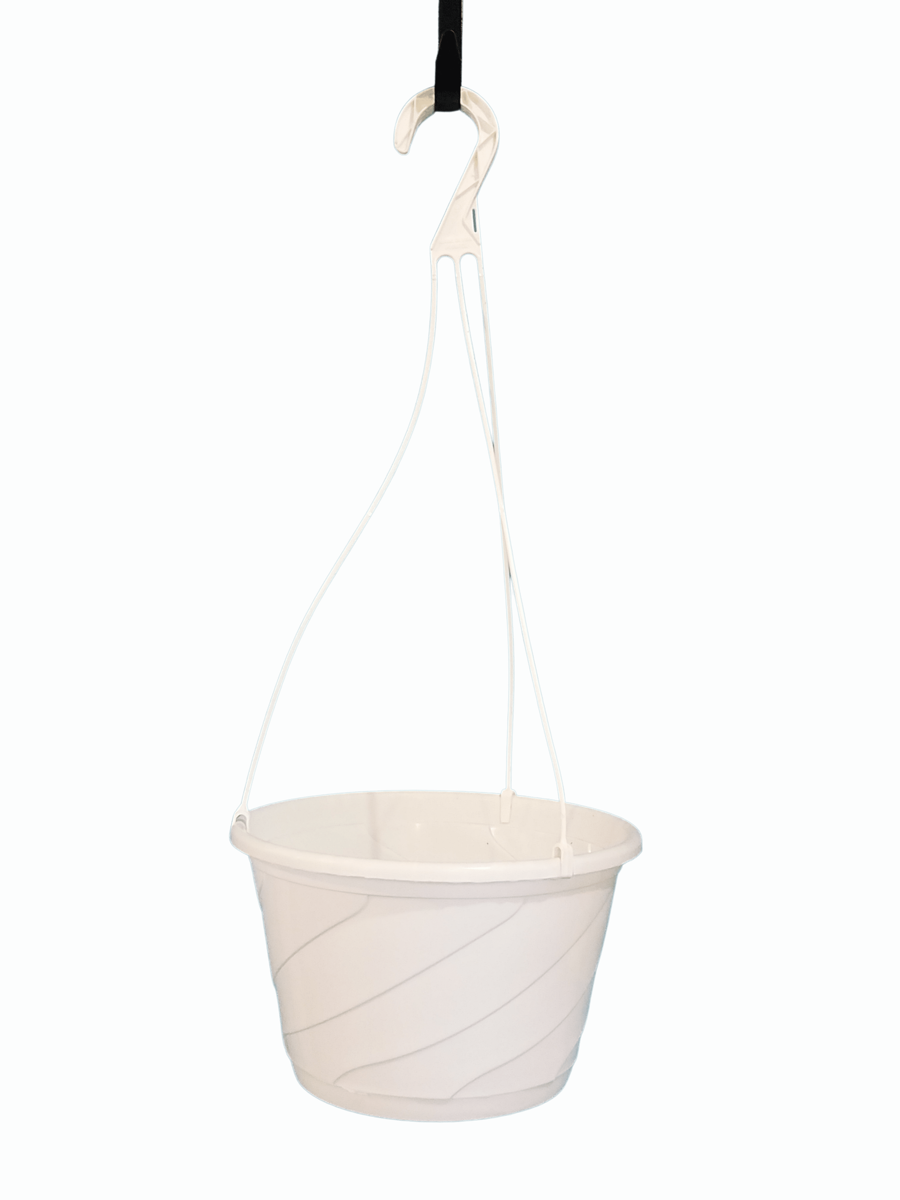 Landmark Plastic Contempo Swirl 10" Round Hanging Planters, 10 Count