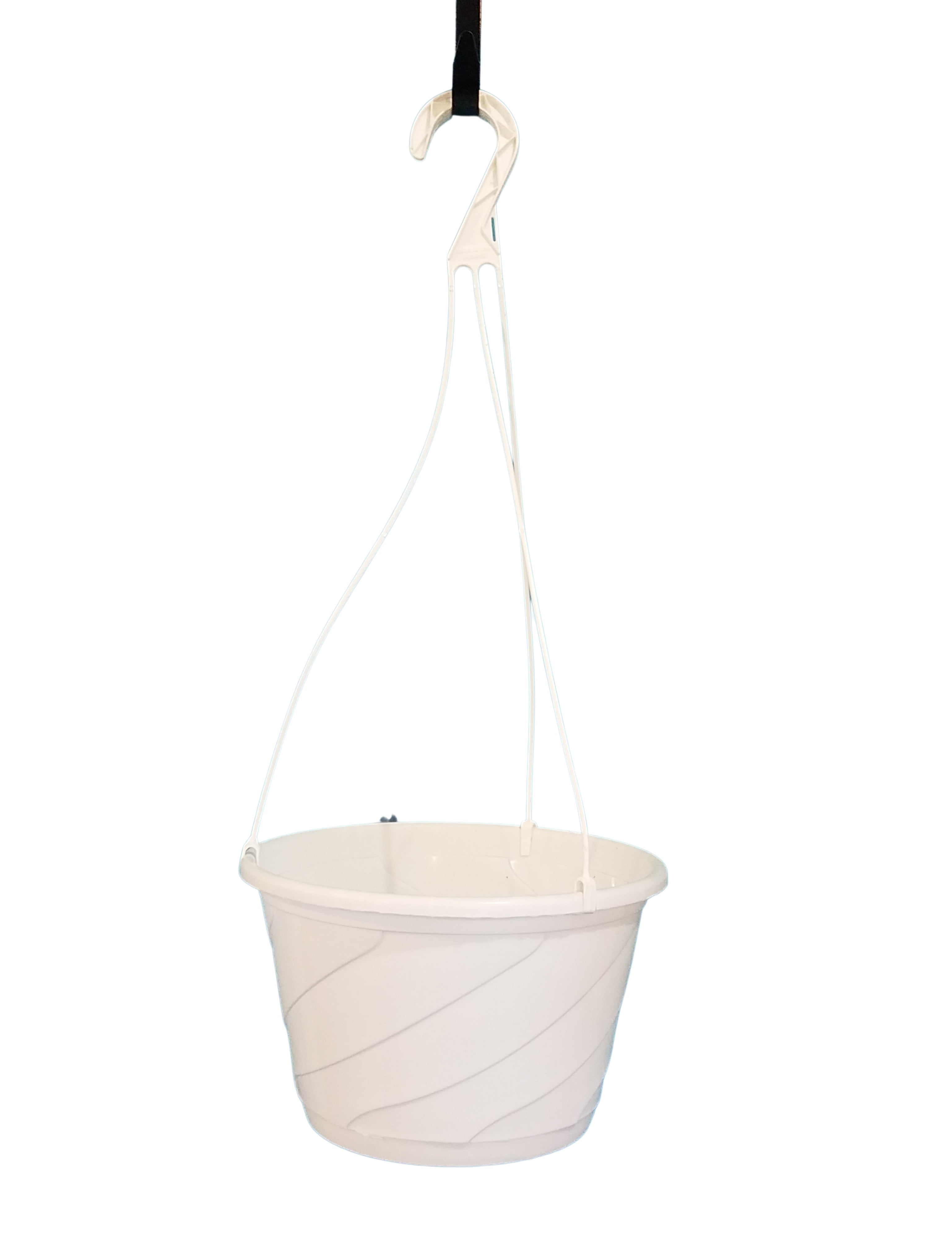 Landmark Plastic Contempo Swirl 10" Round Hanging Planters, 5 Count