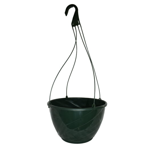 Landmark Plastic Green 12" Deco Swirl Hanging Basket, Set of 5